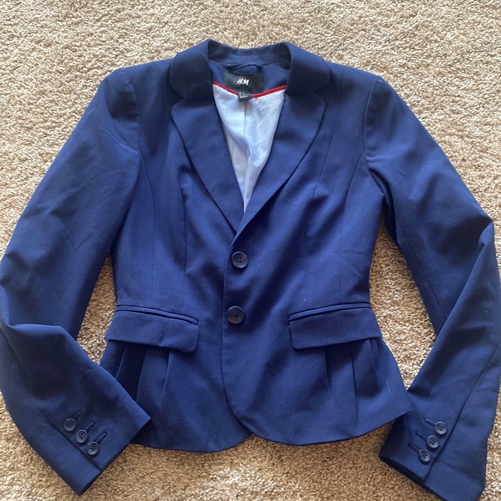 H&M NAVY BLUE BLAZER SIZE 4